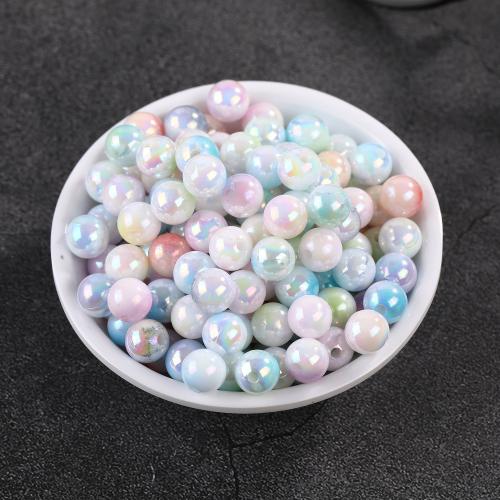 Plating Acrylic Beads, Round, DIY 8mm [