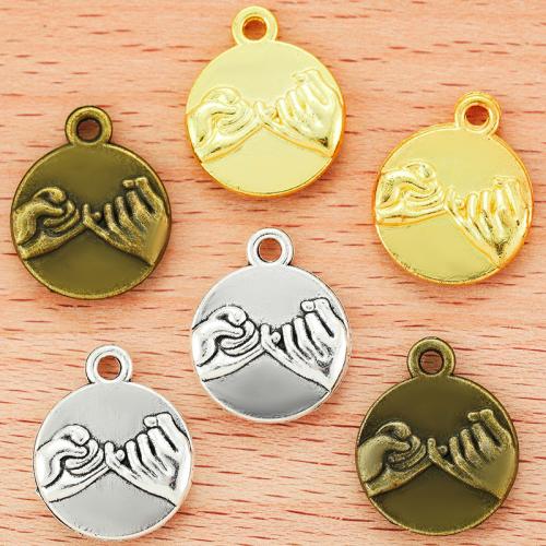 Zinc Alloy Jewelry Pendants, Round, plated, DIY 