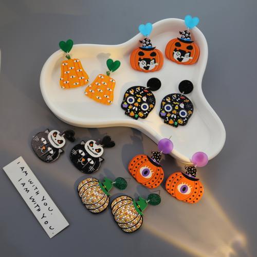 Acrylic Stud Earring, Halloween Design & fashion jewelry & for woman 