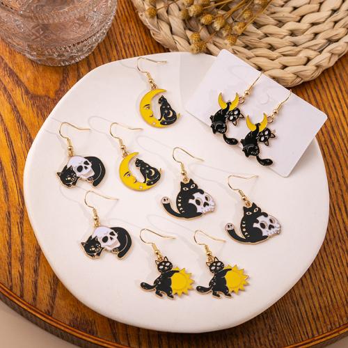 Zinc Alloy Drop Earring, Halloween Design & fashion jewelry & for woman 