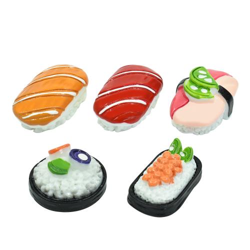 Kit para DIY Móvil , resina, Sushi, engomada de gota, Bricolaje & diverso tamaño para la opción, más colores para la opción, aproximado 100PCs/Bolsa, Vendido por Bolsa