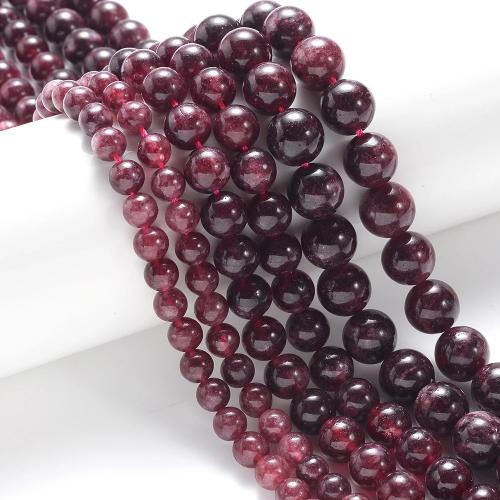 Natural Garnet Beads, Round, DIY, 4mm 