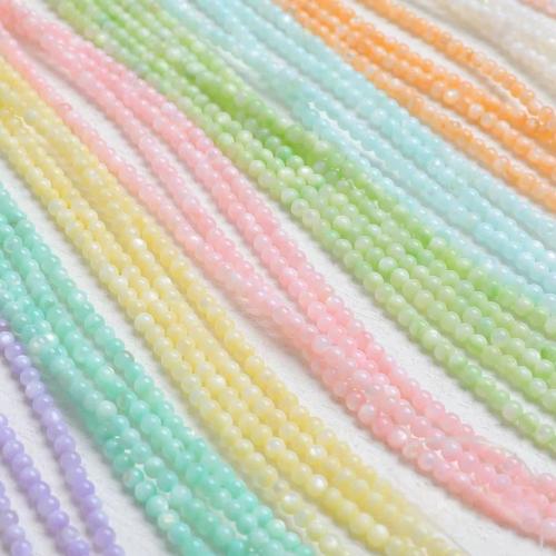 Dyed Shell Beads, Round, DIY 3mm [