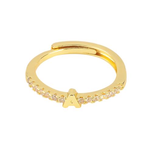 Cubic Zirconia Micro Pave Brass Finger Ring, plated & micro pave cubic zirconia & for woman 