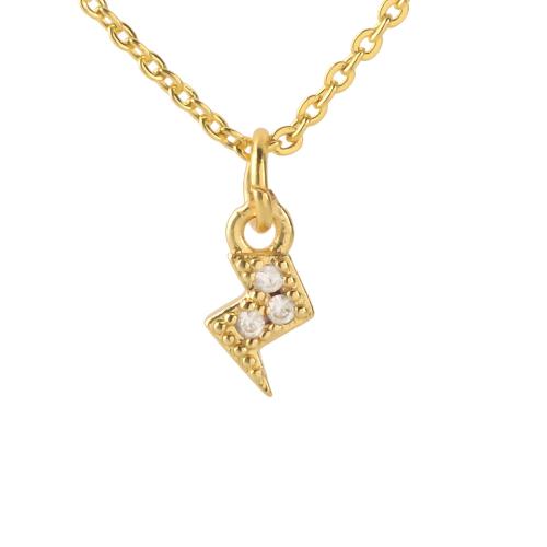 Cubic Zirconia Micro Pave Brass Pendant, plated, DIY & micro pave cubic zirconia, gold 