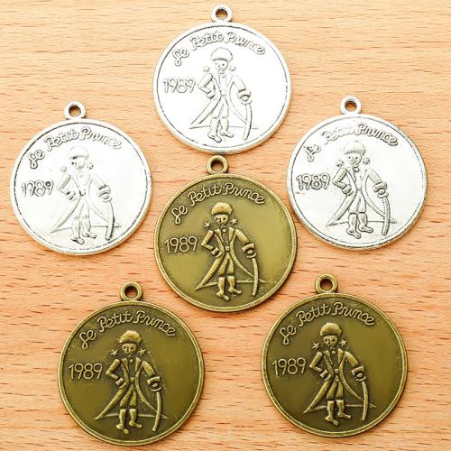 Zinc Alloy Jewelry Pendants, Round, plated, DIY 