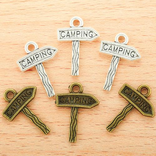 Zinc Alloy Jewelry Pendants, Signpost, plated, DIY 