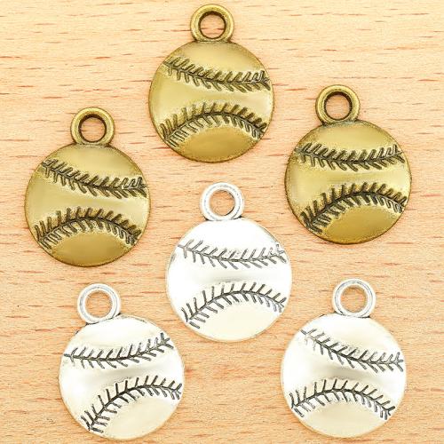 Zinc Alloy Jewelry Pendants, Baseball, plated, DIY 