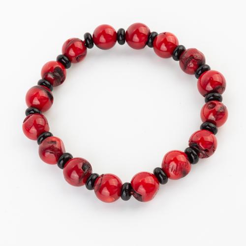 Synthetische Koralle Armband, Folk-Stil & unisex, beads size 10x10mm, Länge:ca. 200 Millimeter, verkauft von PC