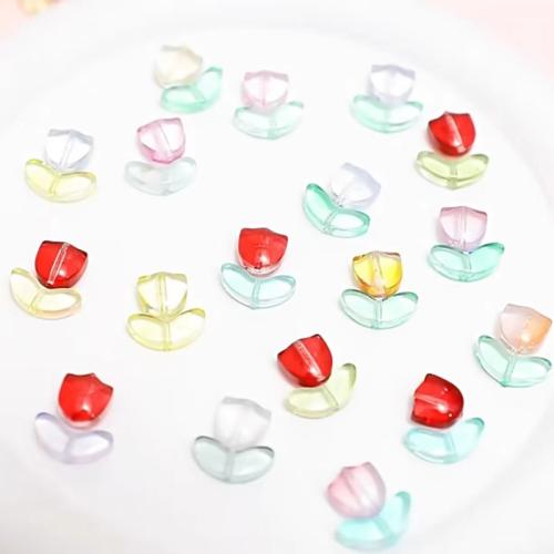 Flower Lampwork Beads, DIY 9mm [