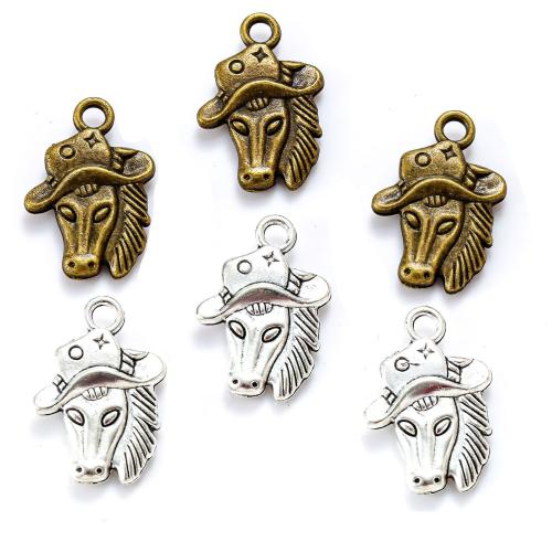 Zinc Alloy Animal Pendants, Horse, plated, DIY 