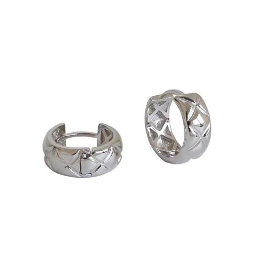 Zinc Alloy Huggie Hoop Earring, plated, for woman 16mm 