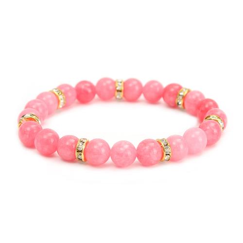 Gemstone Bracelets, Zinc Alloy, with Natural Stone & for woman & with rhinestone 