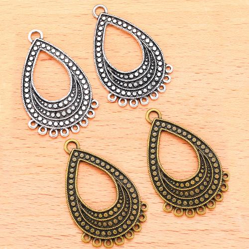 Zinc Alloy Charm Connector, Teardrop, plated, DIY & 1/8 loop 