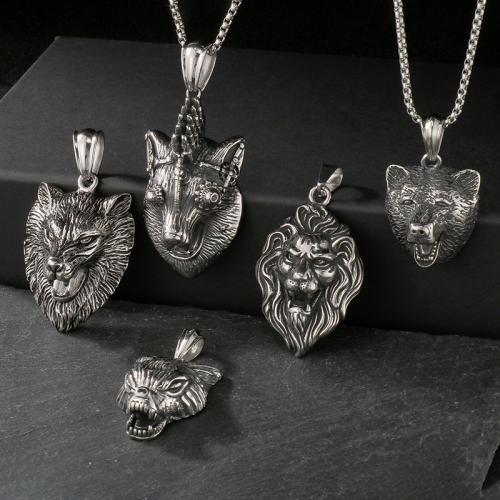 Stainless Steel Animal Pendants, 304 Stainless Steel, Vacuum Ion Plating & for man 