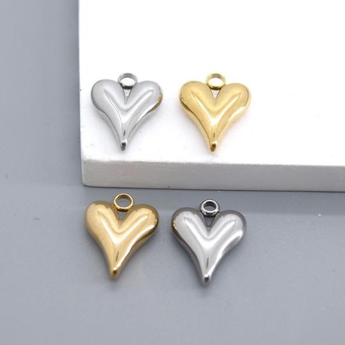 Stainless Steel Heart Pendants, 304 Stainless Steel, DIY 