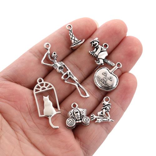 Zinc Alloy Pendant, silver color plated, Halloween Design & DIY 