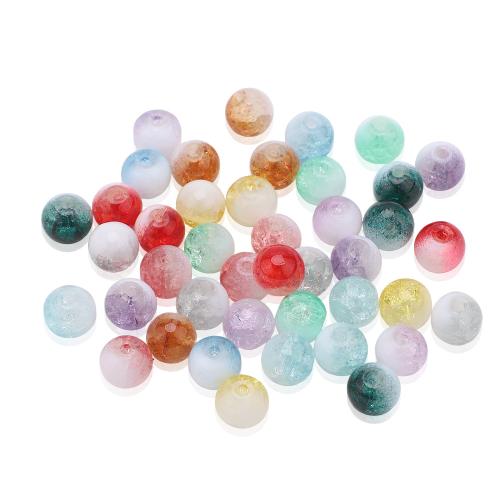 Perles en verre craquelé, Rond, DIY & craquelure, plus de couleurs à choisir Environ 1.2mm, Environ Vendu par brin[