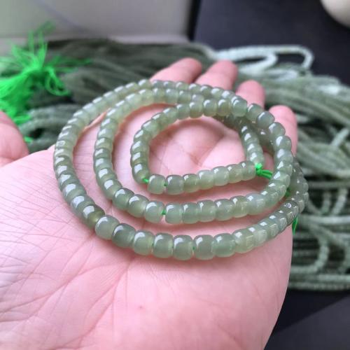 Einzelne Edelstein Perlen, Hetian Jade, poliert, natürliche & DIY & verschiedene Größen vorhanden, keine, ca. 108PCs/Strang, verkauft von Strang