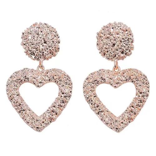 Boucle d'oreille goutte Zinc Alloy, alliage de zinc, coeur, Placage, pour femme, plus de couleurs à choisir, Vendu par paire