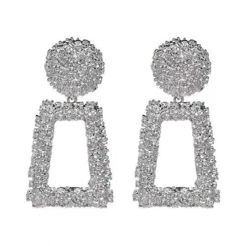 Boucle d'oreille goutte Zinc Alloy, alliage de zinc, Placage, pour femme, plus de couleurs à choisir Vendu par paire