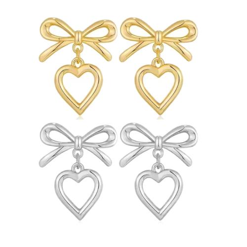 Boucle d'oreille goutte Zinc Alloy, alliage de zinc, coeur, Placage, pour femme, plus de couleurs à choisir, Vendu par paire