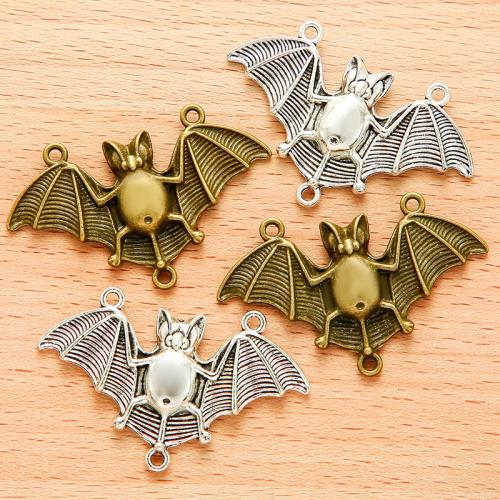 Animal Zinc Alloy Connector, Bat, plated, DIY & 2/1 loop [