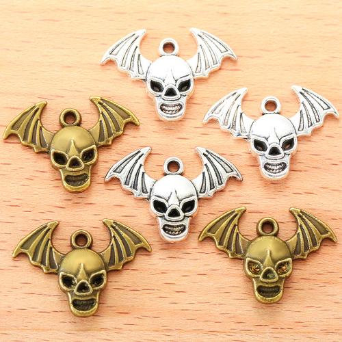 Zinc Alloy Skull Pendants, plated, DIY 