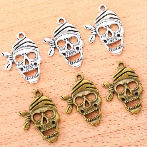 Zinc Alloy Skull Pendants, plated, DIY 