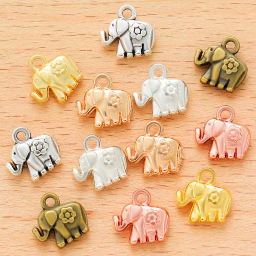 Zinklegierung Tier Anhänger, Elephant, plattiert, DIY, keine, 12x12mm, 100PC/Tasche, verkauft von Tasche