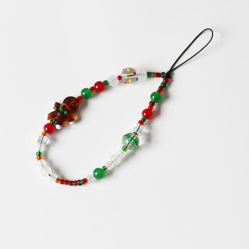 Plastic Pendant Mobile Phone Lanyard, Christmas Design & for woman [