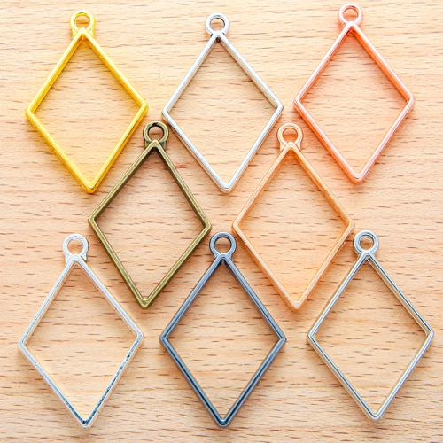 Zinc Alloy Jewelry Pendants, Rhombus, plated, DIY 