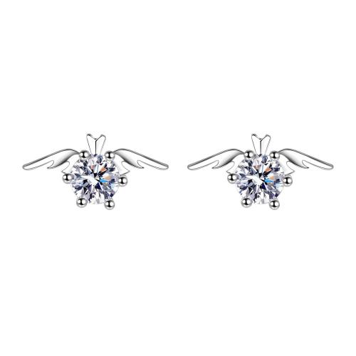 Cubic Zircon Brass Earring, fashion jewelry & micro pave cubic zirconia & for woman 