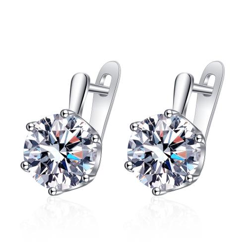 Cubic Zircon Brass Earring, fashion jewelry & micro pave cubic zirconia & for woman 10.35mm 