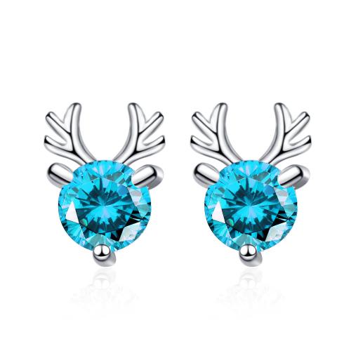 Cubic Zircon Brass Earring, fashion jewelry & micro pave cubic zirconia & for woman 