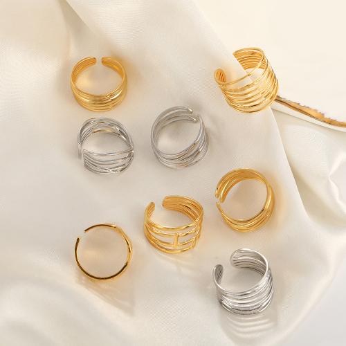 Edelstahl Fingerring, 304 Edelstahl, Vakuum-Ionen-Beschichtung, Modeschmuck & unisex & verschiedene Stile für Wahl, keine, inside diameter 17mm, verkauft von PC