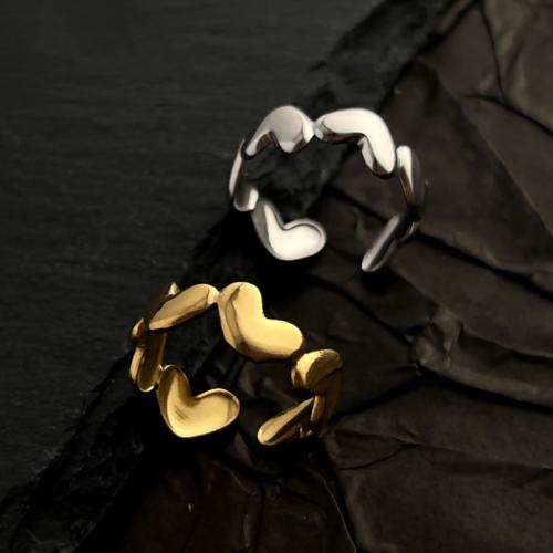 Edelstahl Fingerring, 304 Edelstahl, Herz, Modeschmuck & unisex, keine, verkauft von PC