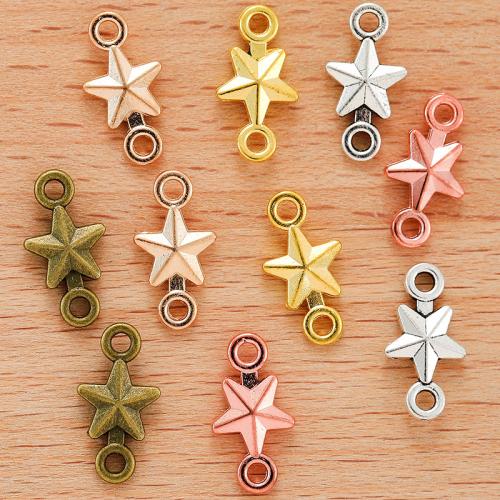 Zinc Alloy Charm Connector, Star, plated, DIY & 1/1 loop 