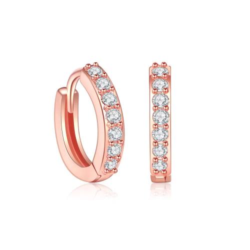 Cubic Zirconia Micro Pave Brass Earring, plated, micro pave cubic zirconia & for woman 