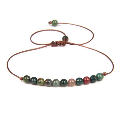 Gemstone Bracelets, Wax Cord, with Gemstone, Unisex Approx 19 cm 