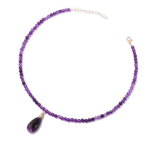 Gemstone Necklaces, Zinc Alloy, with Natural Stone, handmade, for woman Approx 41-50 cm 