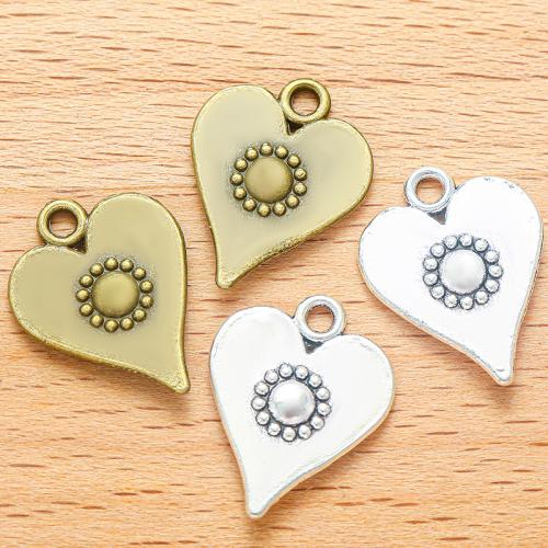 Zinc Alloy Heart Pendants, plated, DIY 