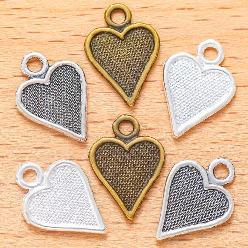 Zinc Alloy Heart Pendants, plated, DIY [