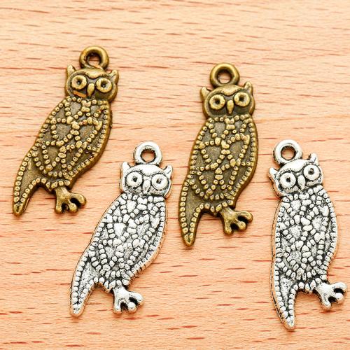 Zinc Alloy Bowkont Pendants, Owl, plated, DIY [