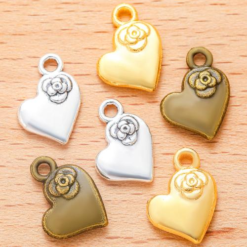 Zinc Alloy Heart Pendants, plated, DIY [