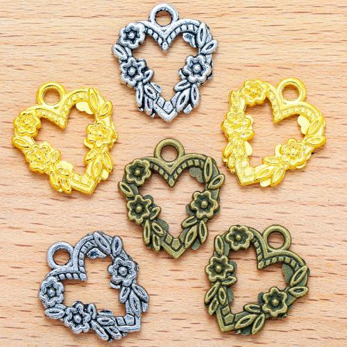 Zinc Alloy Heart Pendants, plated, DIY & hollow [