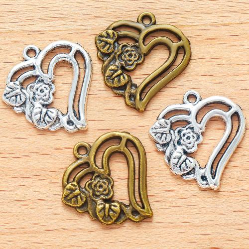 Zinc Alloy Heart Pendants, plated, DIY & hollow [