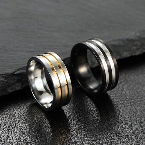 Edelstahl Fingerring, 304 Edelstahl, Modeschmuck & unisex & verschiedene Größen vorhanden, keine, width 8mm, verkauft von PC