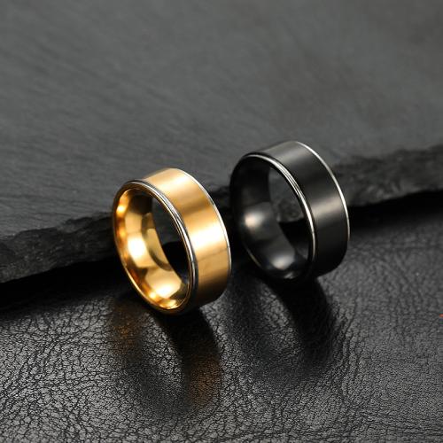 Edelstahl Fingerring, 304 Edelstahl, Modeschmuck & unisex & verschiedene Größen vorhanden, keine, width 8mm, verkauft von PC