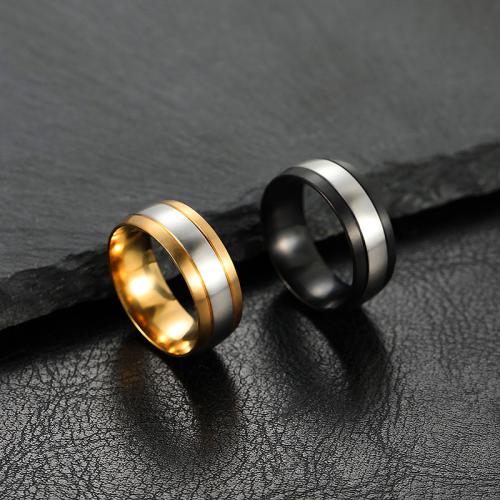 Edelstahl Fingerring, 304 Edelstahl, Modeschmuck & unisex & verschiedene Größen vorhanden, keine, width 8mm, verkauft von PC